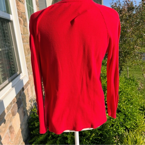 Michael Kors Red Thermal Top Size Small - Picture 4 of 8